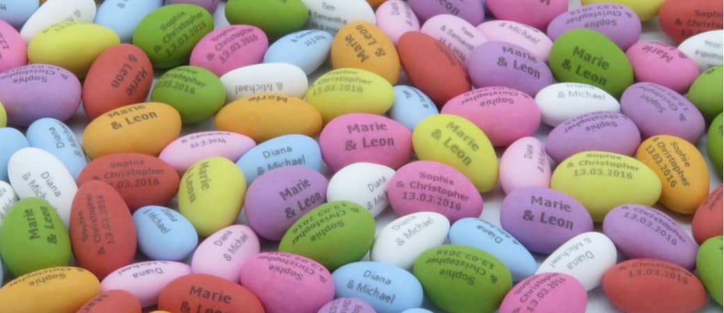 Mandeln mit eigenem Text