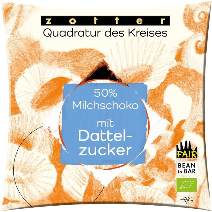 50% Milchschoko mit Dattelzucker