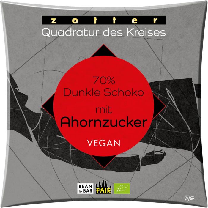 70% Dunkle Schoko mit Ahornzucker