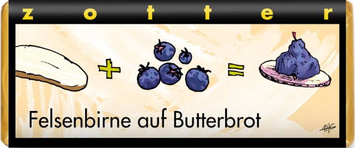 Felsenbirne auf Butterbrot