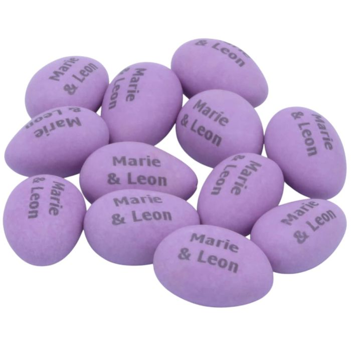 400g violette Joghurt-Frucht-Mandeln mit eigenem Text