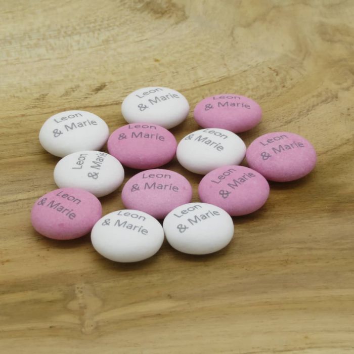 250g Pfefferminz-Schokolinsen mit eigenem Text • »personalisiert«