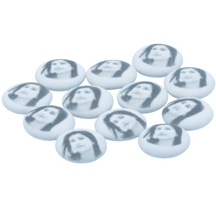 450g weisse Pfefferminz-Schokolinsen mit eigenem Bild • »personalisiert«