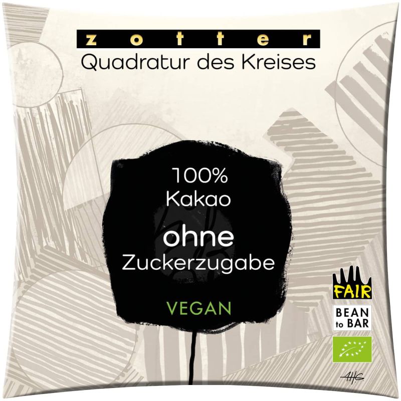 100% Kakao ohne Zucker