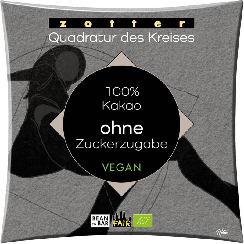 100% Kakao ohne Zucker