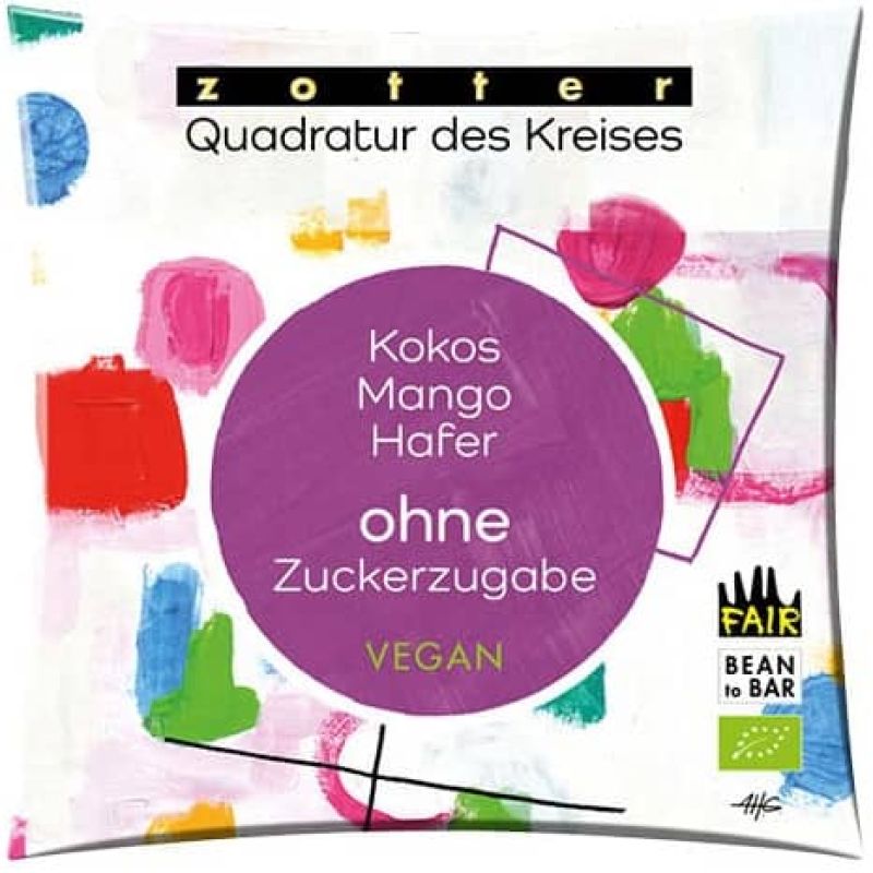 Zotter Kokos Mango Hafer ohne Zuckerzugabe