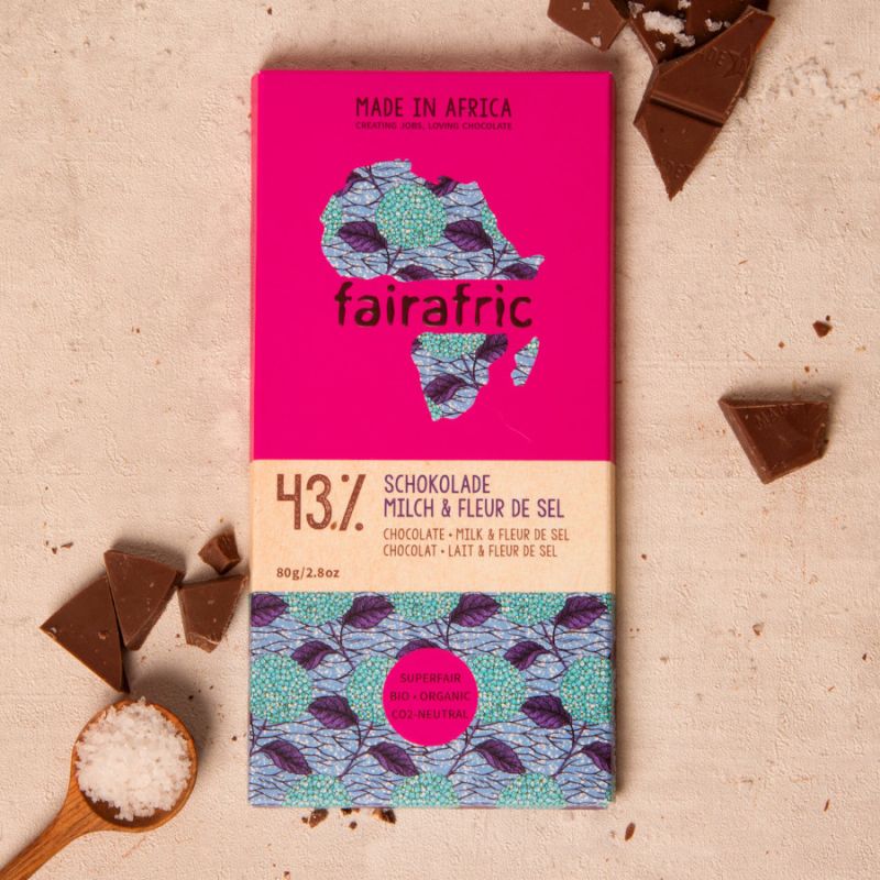 43% Schokolade mit Milch und Fleur de Sel