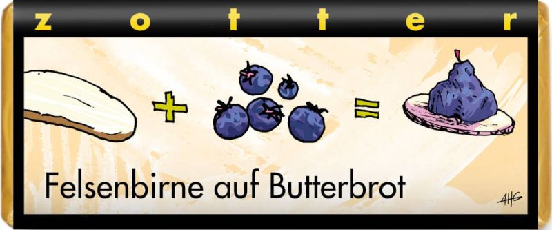 Felsenbirne auf Butterbrot