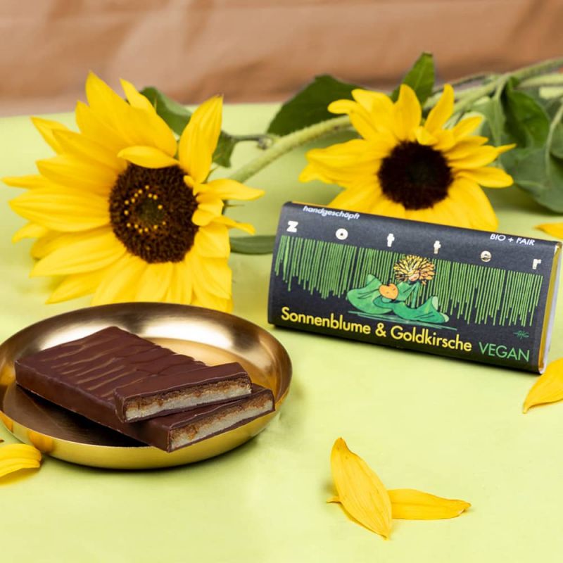 Sonnenblume & Goldkirsche - Deko