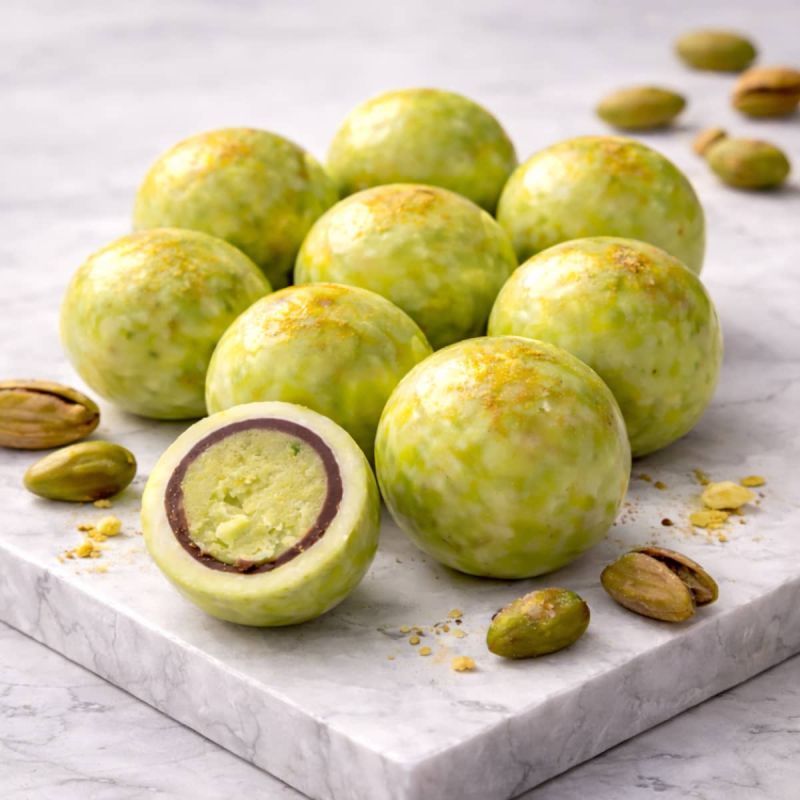 Pistachio-Marzipan-Kugeln
