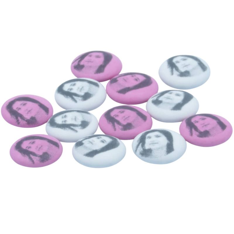 450g gemischte Pfefferminz-Schokolinsen mit eigenem Bild • »personalisiert«
