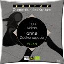 Zotter 100% Kakao ohne Zucker • VEGAN • Bio+Fair • »Quadratur des Kreises«