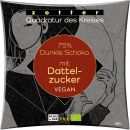 Zotter 75% Dunkle Schoko mit Dattelzucker • VEGAN • Bio+Fair • »Quadratur des Kreises«